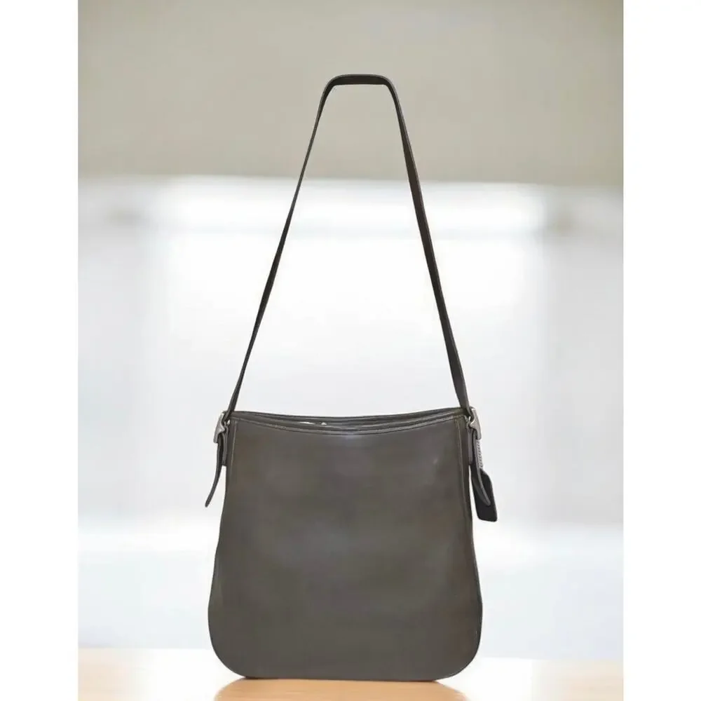 Vintage Coach 6003 Dark Grey Chelsea Hobo Bag